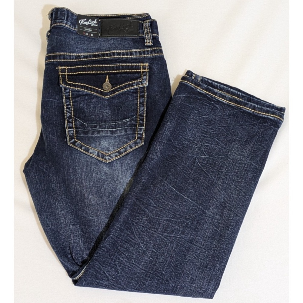 True Luck Bootcut Classic Stretch Jeans Comfort Movement Enhanced Size 34W x 30L